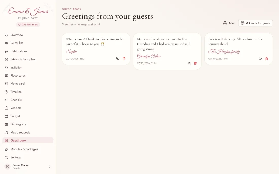 Guest book – Insiema
