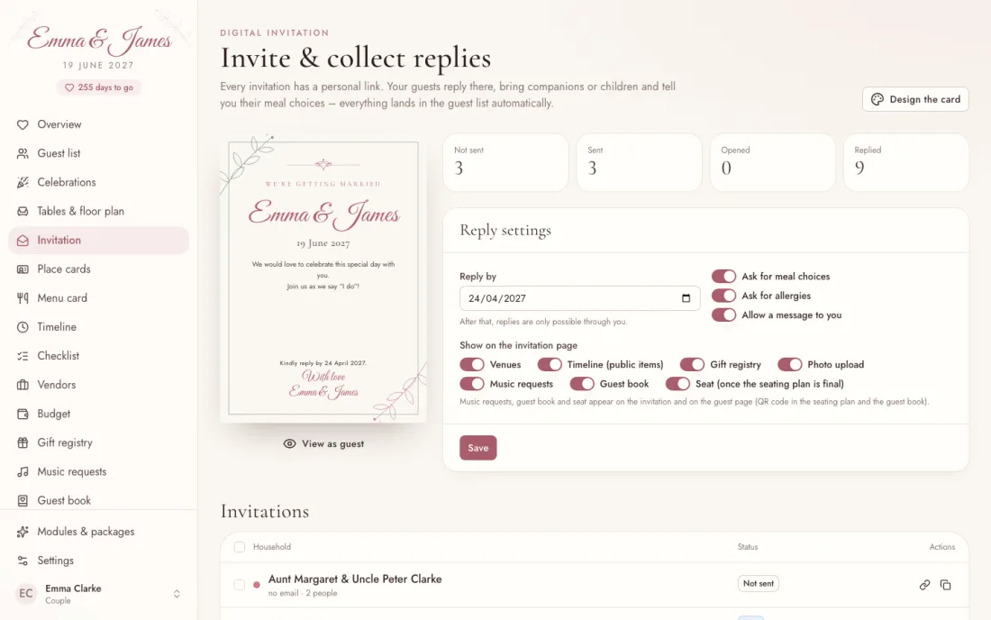 Digital invitation – Insiema