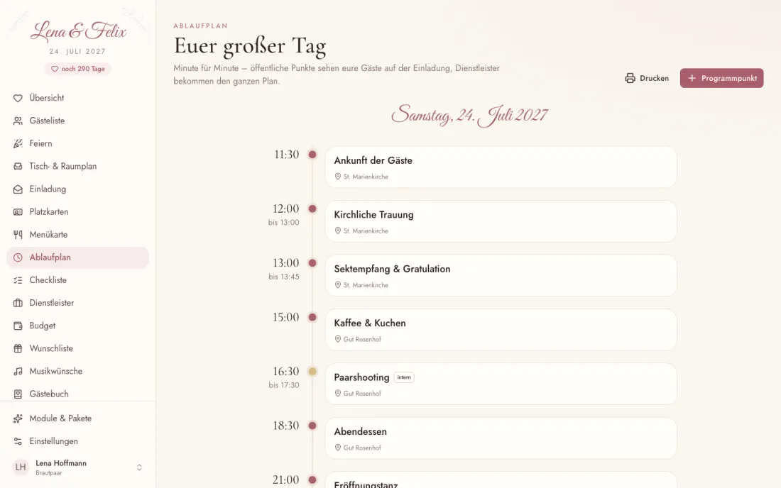 Ablaufplan – Insiema