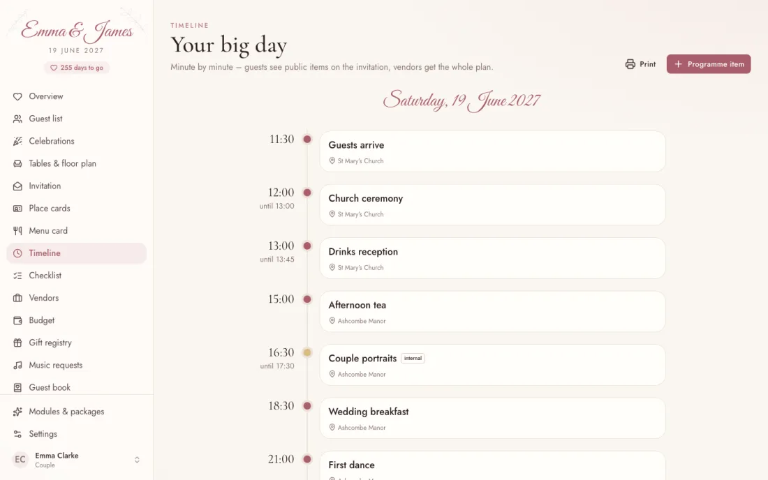 Timeline – Insiema